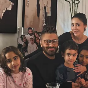 تامر حسني وبسمة بوسيل وأولادهما - الصورة من حساب تامر حسني على إنستغرام