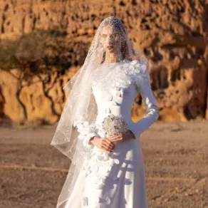 فستان زفاف من مجموعة مرايا- الصورة من المصمم 