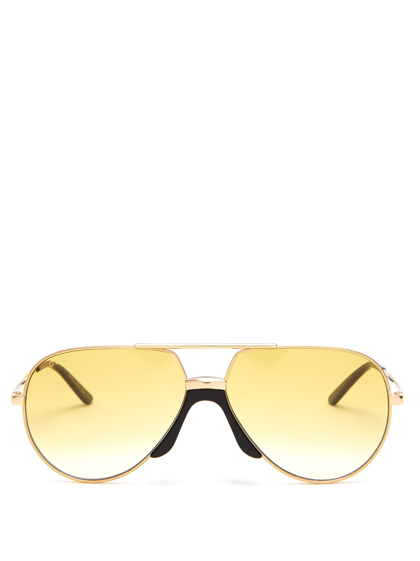 نظارات شمسية باللون الأصفر الأنيق من Gucci