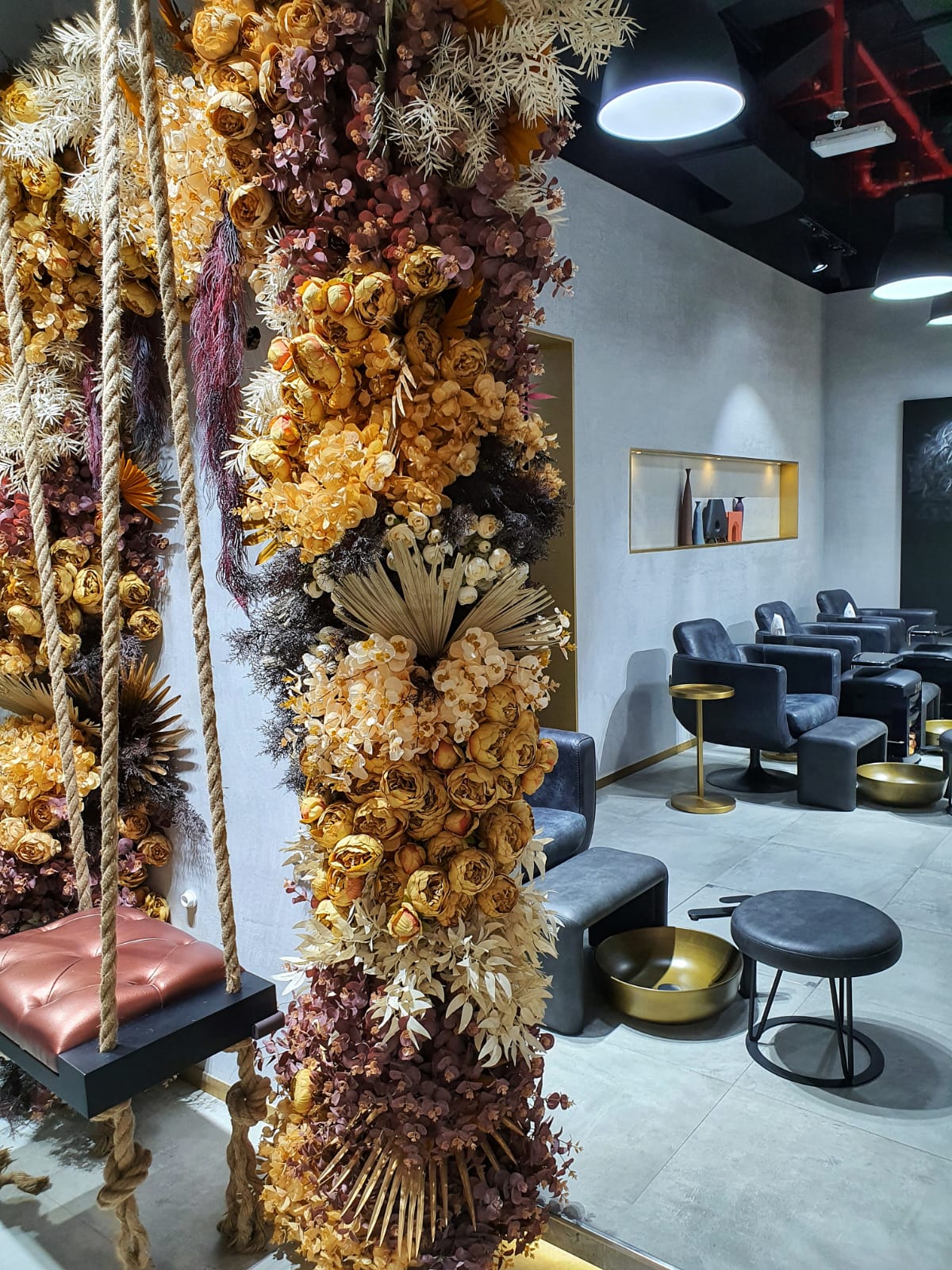 A beauty salon designed by Mai Al Rafie, and as she described it, there is only one female element