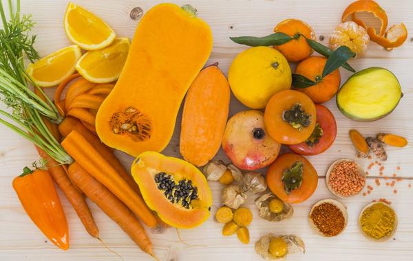 فوائد الفواكه والخضروات البرتقالية