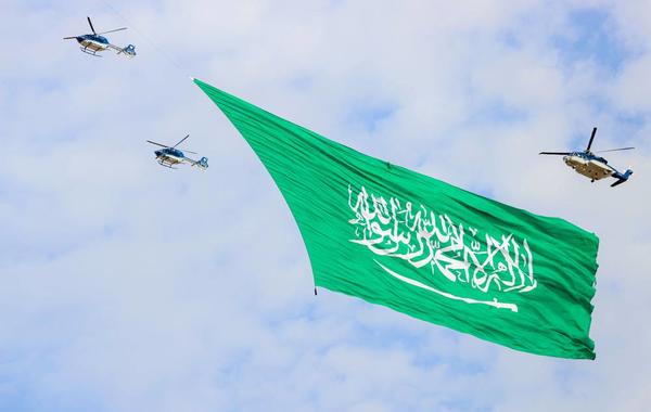 اختتام أكبر استعراض جوي في تاريخ الأيام الوطنية السعودية