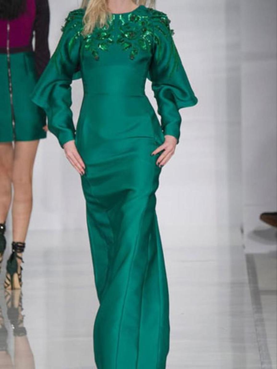 Мода зеленое платье
